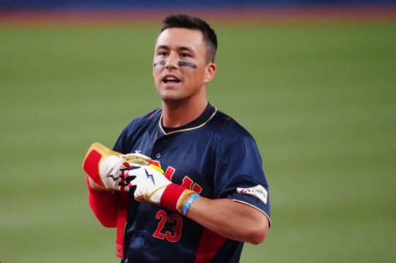 前回大会、侍ジャパンで世界一に貢献したラーズ・ヌートバー【写真：荒川祐史】