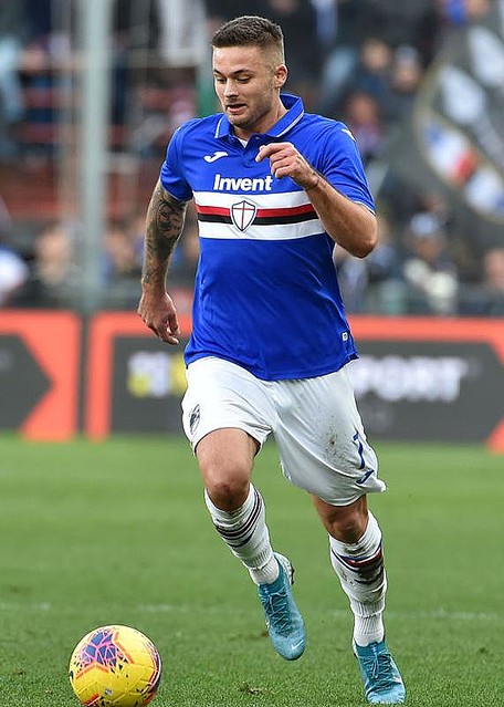 サッカーユニフォーム　サンプドリア ジェンナーロ・トゥティーノ】UCサンプドリア 24/25 ホーム