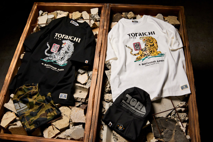 ア ベイシング エイプ×寅壱 “職人着”着想のウェア、ドカジャン風ボア