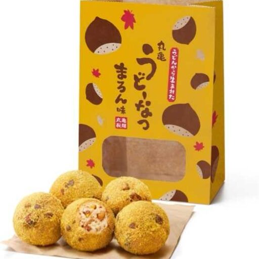 もちもち食感で人気の「丸亀うどーなつ」から新作「まろん味」が登場