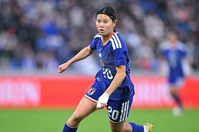 昨年２月の代表デビューから10キャップを数える松窪。写真：金子拓弥（サッカーダイジェスト写真部）