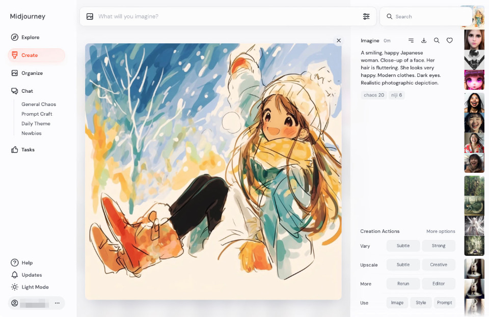 スタパ齋藤のApple野郎]Webアプリ版「Midjourney」がどんどん便利に