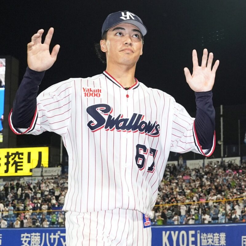  ヤクルト・伊藤琉偉 (C)Kyodo News 