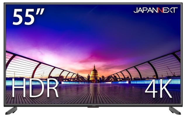 JAPANNEXT、55型HDR対応 PBP/PIP機能 4K液晶ディスプレイを発売