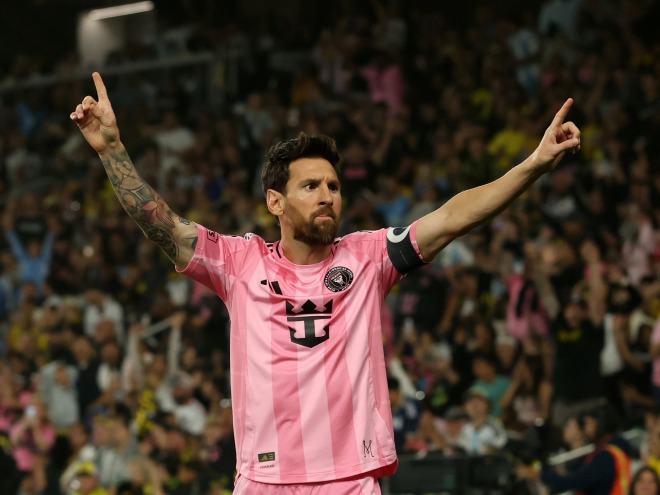 今季リーグ戦21ゴール目をマークしたメッシ。（C）Getty Images