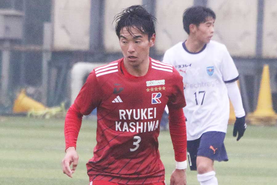 流通経済大柏の廣瀬煌【写真：FOOTBALL ZONE編集部 】