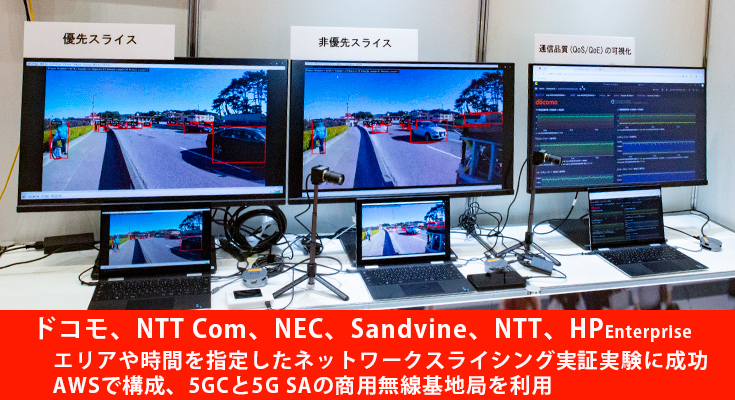 【世界初】ドコモら、エリアや時間を指定したネットワークスライシングの実証実験に成功 AWSで構成、5GCと5G SAの商用無線基地局を利用