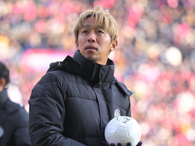 昨季、大分に復帰した元日本代表の清武。写真：金子拓弥（サッカーダイジェスト写真部）