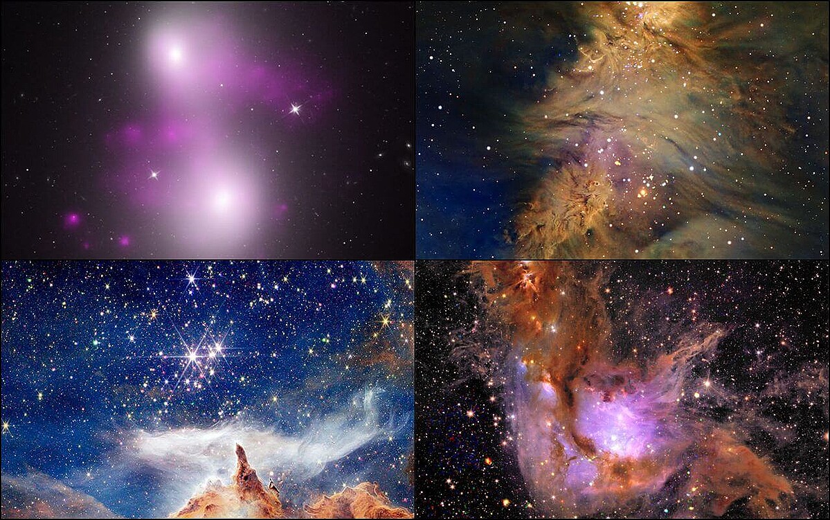 雪だるま銀河に宇宙のクリスマスツリー　NASAが“冬をイメージした”4天体画像を公開