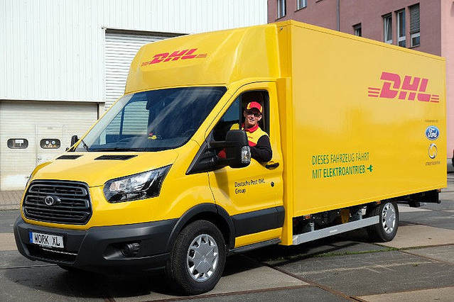 ドイツのDHLの車両は自社生産のEVが増えている