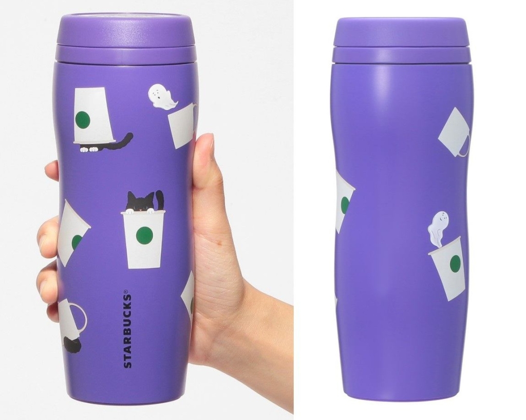 スターバックス ハロウィン2025ステンレスボトルグリッターパープル444ml