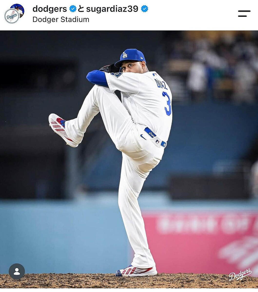 ディアス投手(球団インスタグラムより)