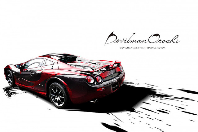 1台限りの限定車！光岡・オロチが「デビルマン」とのコラボーレション