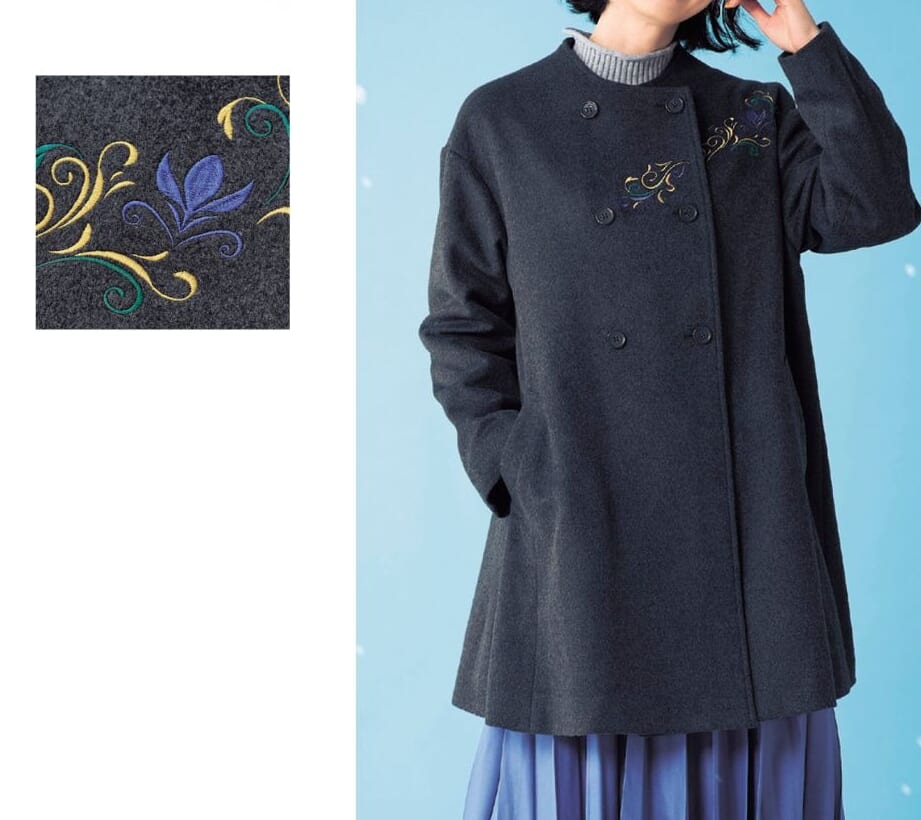 刺繍入りプリンセスラインコート　アナと雪の女王　エルサ　ベルメゾン　コート ベルメゾン ディズニーファンタジーショップ 『アナ』『エルサ