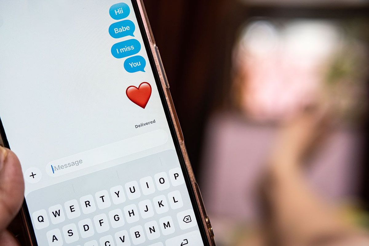 テキストメッセージのクローズアップ