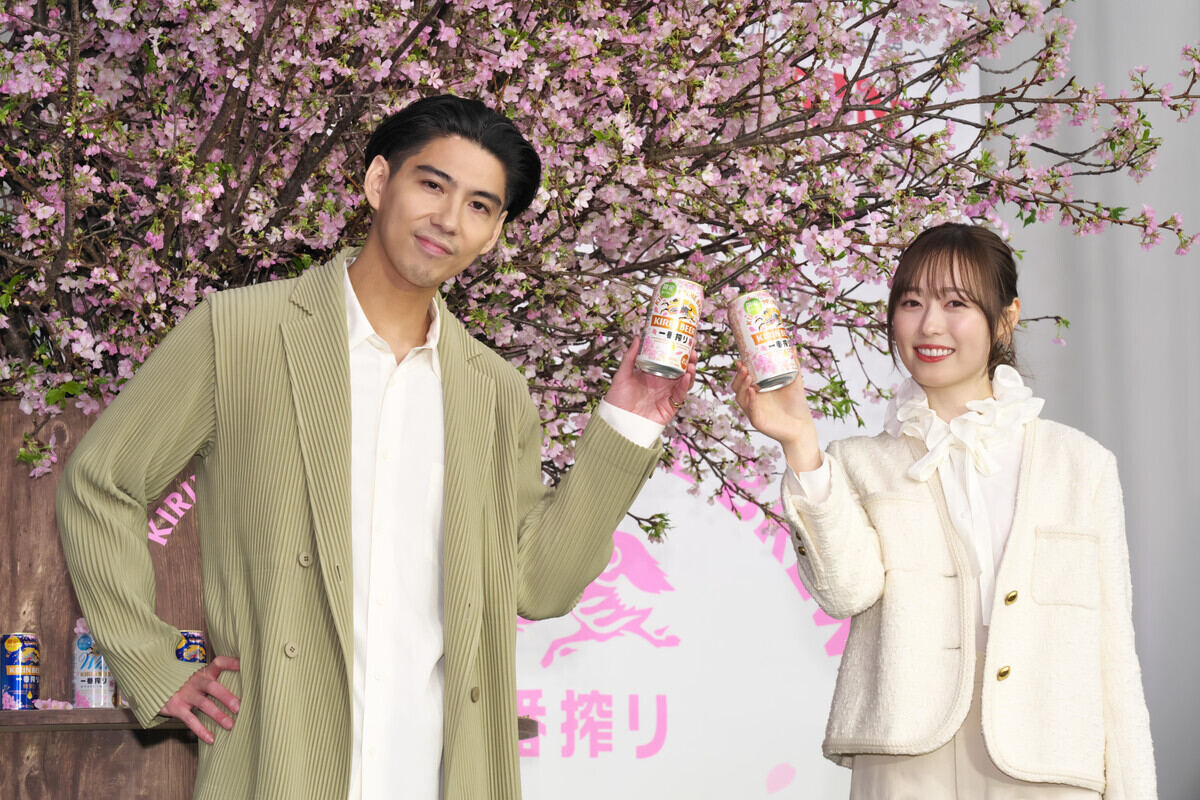 冷蔵庫の中で桜が満開になる」一番搾り春デザイン缶発売を記念し、賀来
