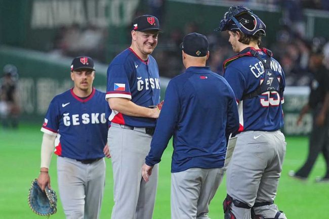 韓国戦に登板したチェコのルカーシュ・エルコリ【写真：荒川祐史】