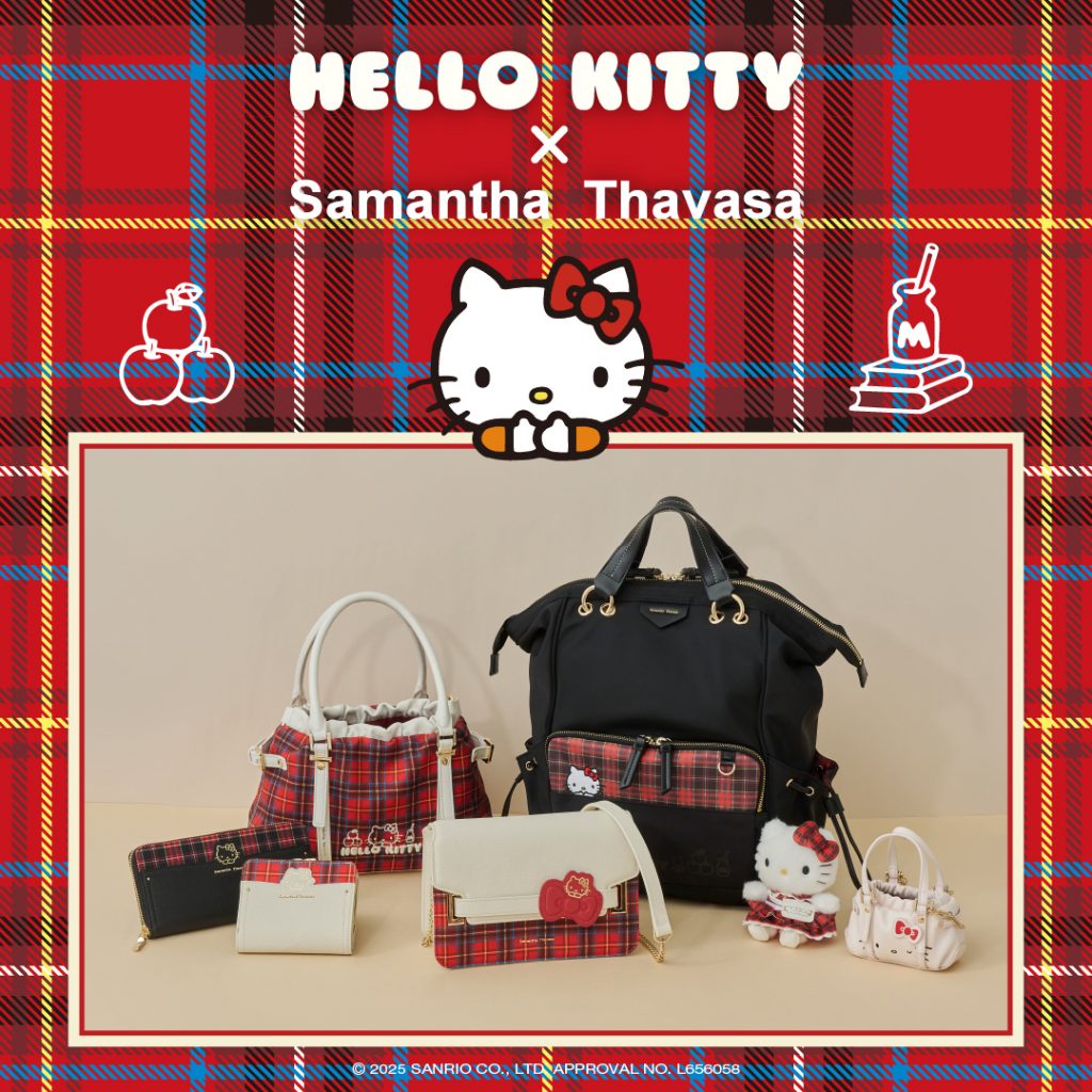 Samantha 限定　キティちゃんコラボ サマンサタバサ×ハローキティ」コラボ！タータンチェックの新作