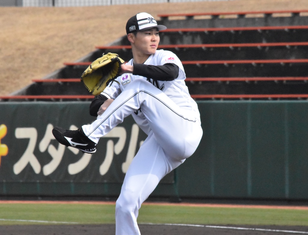  ロッテ・廣池康志郎（撮影＝岩下雄太） 
