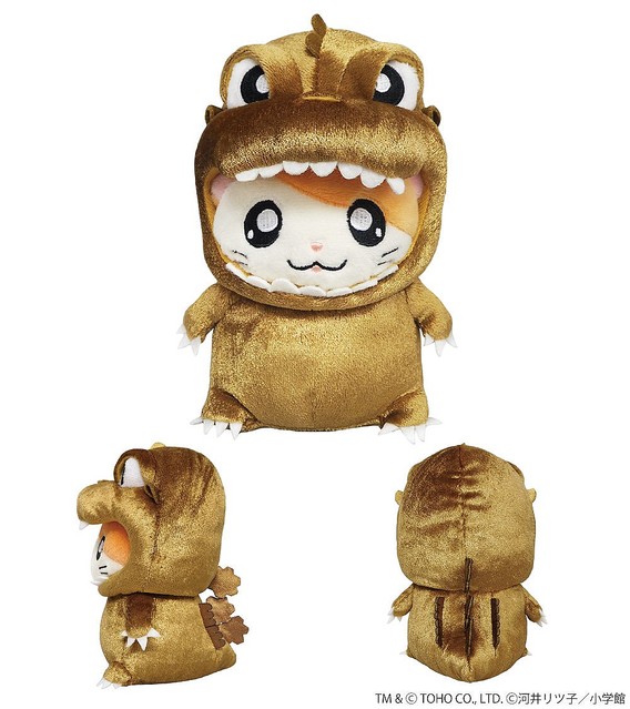 インパクト大なTシャツや金・銀カラーのゴジハムくんぬいぐるみも登場