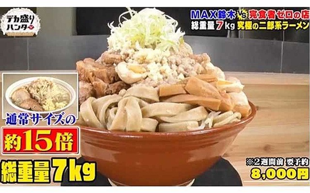 Max鈴木vs総重量7 究極の二郎系ラーメン 丼の中から最後に出てきた強敵とは テレ東プラス ライブドアニュース