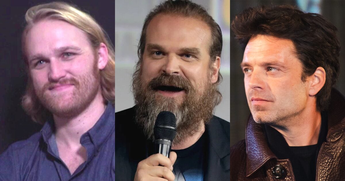 David Harbour by Gage Skidmore https://www.flickr.com/photos/gageskidmore/48471767236/  | Wyatt Russell, by W!ZARD Radio Media, CC BY 3.0 <https://creativecommons.org/licenses/by/3.0>, via Wikimedia Commons