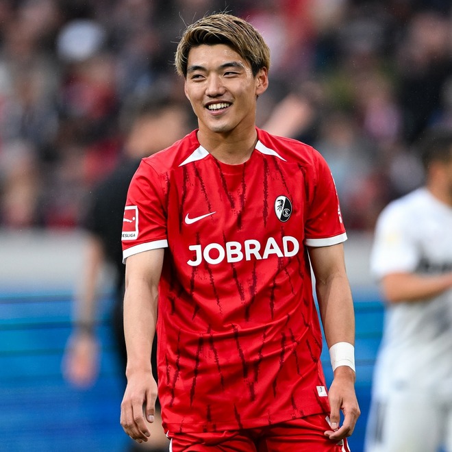 フライブルクからフランクフルトに移籍した堂安。(C)Getty Images