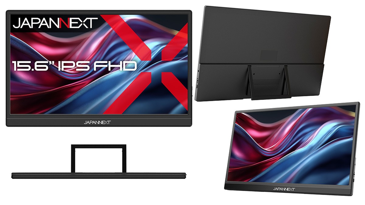 JAPANNEXT��15.6��IPS�ѥͥ���ܤΥե�HD��Х����˥�ー��JN-MD-IPS156F3�פ�ȯ�䡣������700g��������14mm��USB-C�ϥ��֥�å�ü��������2��480�ߡ���ー��ー�������ĥ��ǥǥ奢��ǥ����ץ쥤�Ķ����ۤ������͸����������Ȥʤ롣