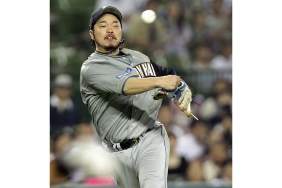 日本ハム時代の小谷野栄一氏【写真提供：産経新聞社】
