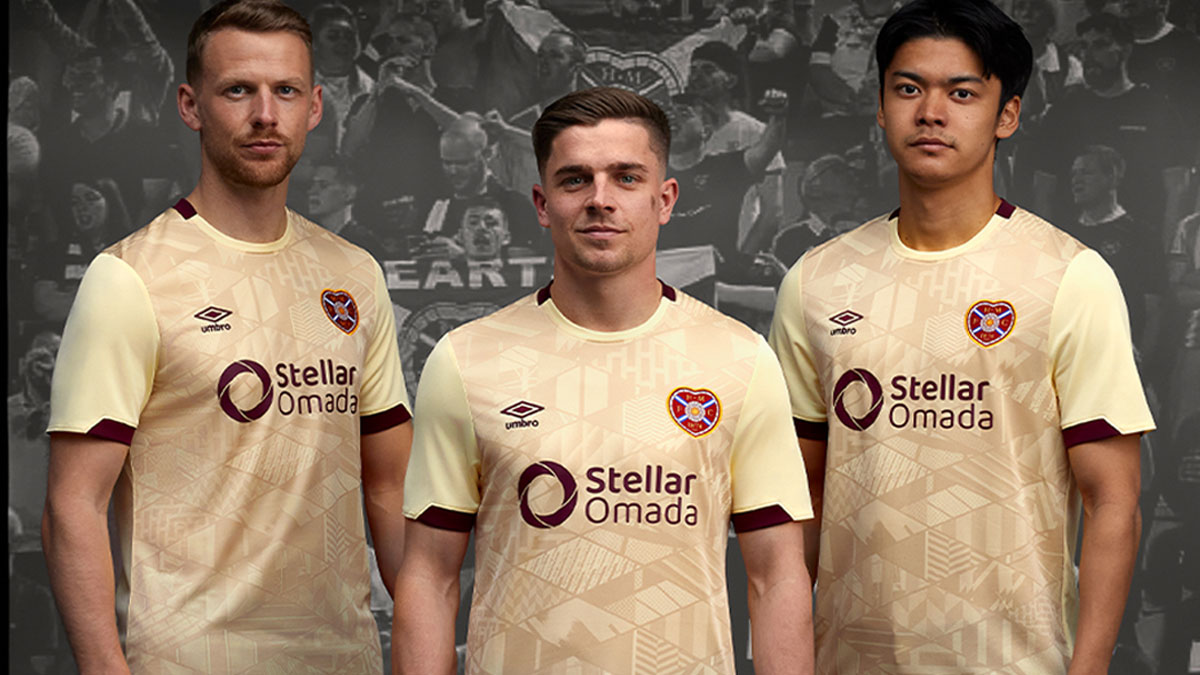 ハート オブ ミドロシアンFC 2020-21 アウェイユニフォーム 小田裕太郎がモデルに！スコットランド1部ハーツ、新アウェイ