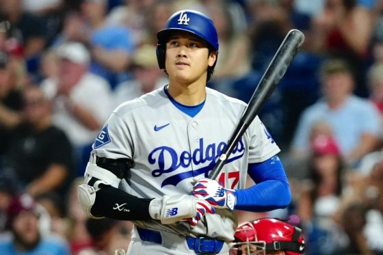 フィリーズ戦で無安打に終わったドジャース・大谷翔平【写真:黒澤崇】