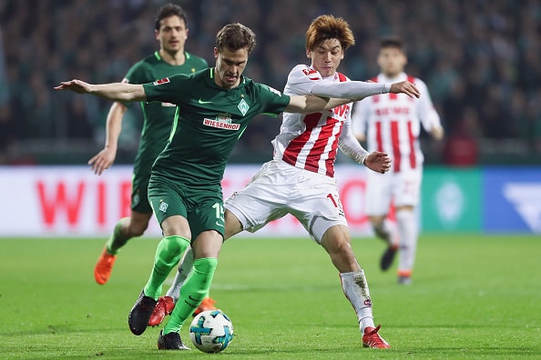 同点ゴールを挙げた大迫（写真右） photo/Getty Images