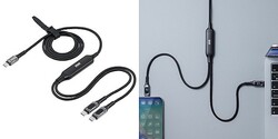 2��Ʊ���˽��ŤǤ��롪����ɽ����ǽ�դ���100W�б���2in1 Type-C�����֥�