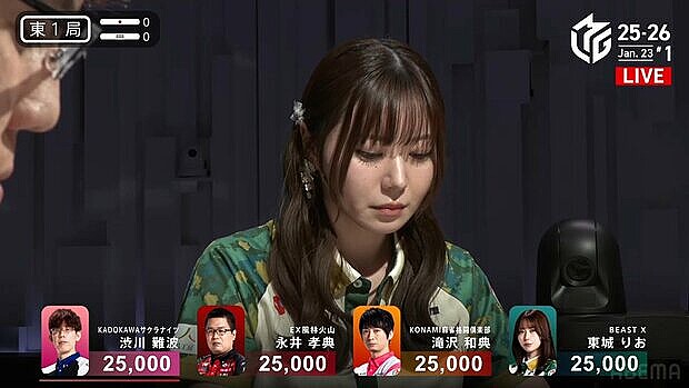 大和証券Mリーグ2025-26」にBEAST X・東城りおが出場 ファン熱烈