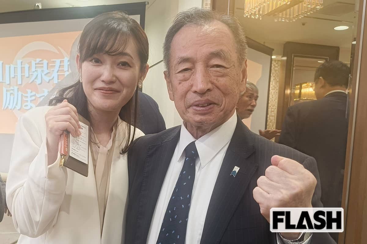  参院選の出馬会見の際のさや氏（左）と田母神俊雄氏（写真提供・田母神氏） 