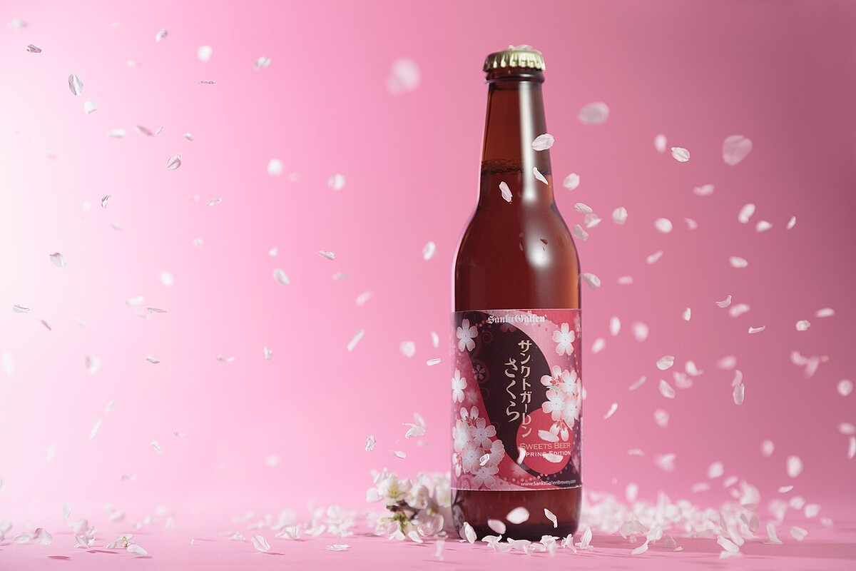 桜の花と葉を使用し桜餅のような風味が楽しめるビール「サンクトガーレン さくら」が季節限定発売