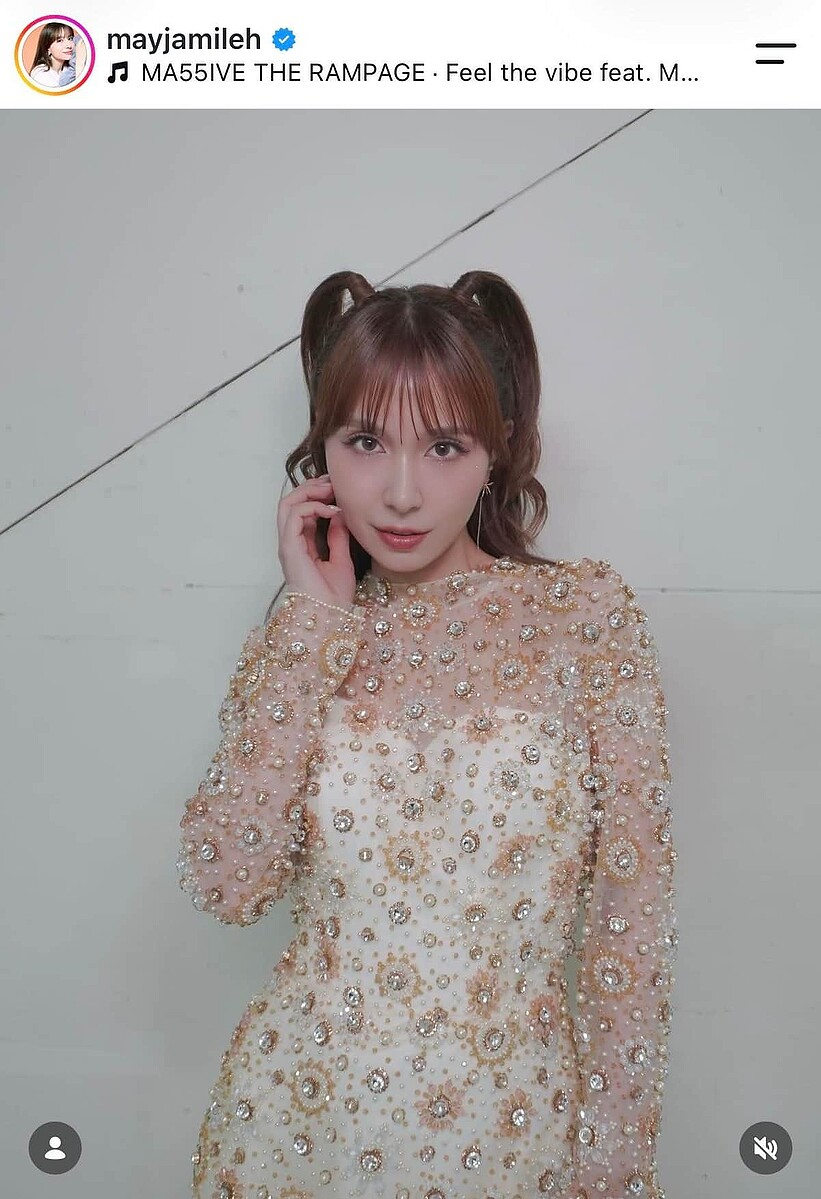 May J.ピンク色ミニドレス×ヒール姿で色気ダダ漏れ 「お姫様」「超絶可愛過ぎ」「可愛すぎる渋滞」悶絶