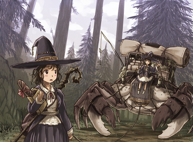 大きなとんがり帽子がチャームポイント 魔法使い 女子 イラスト詰め合わせ ライブドアニュース