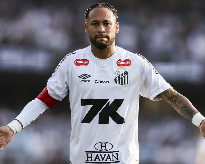 大敗後、涙を流したネイマール。（C）Getty Images