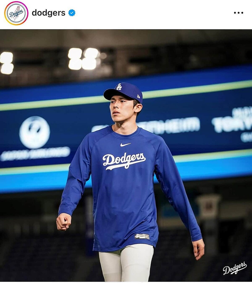 佐々木投手（ドジャースインスタグラムより）