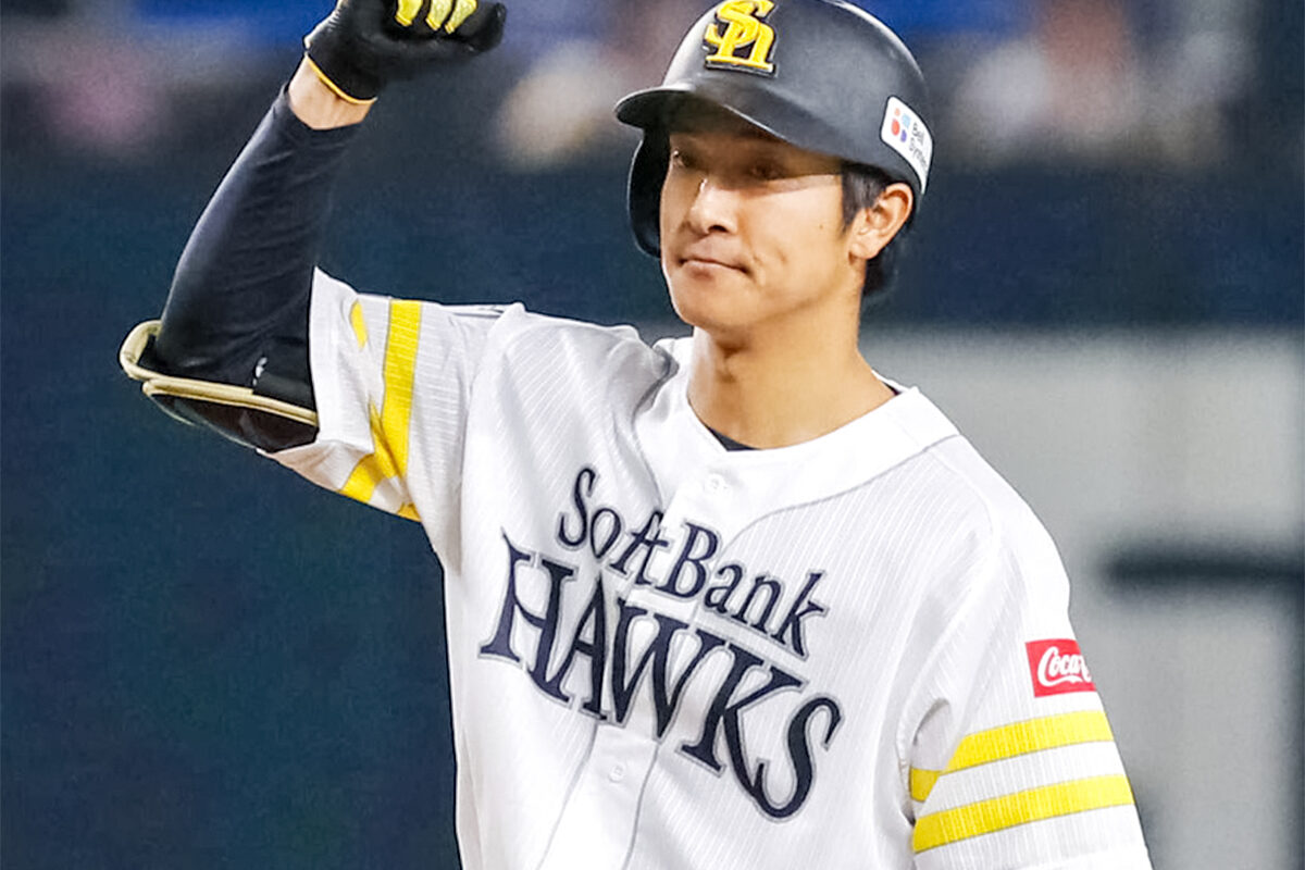  ソフトバンク・柳町達 (C) Kyodo News 