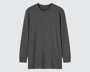 ヒートテッククルーネックT/9分袖