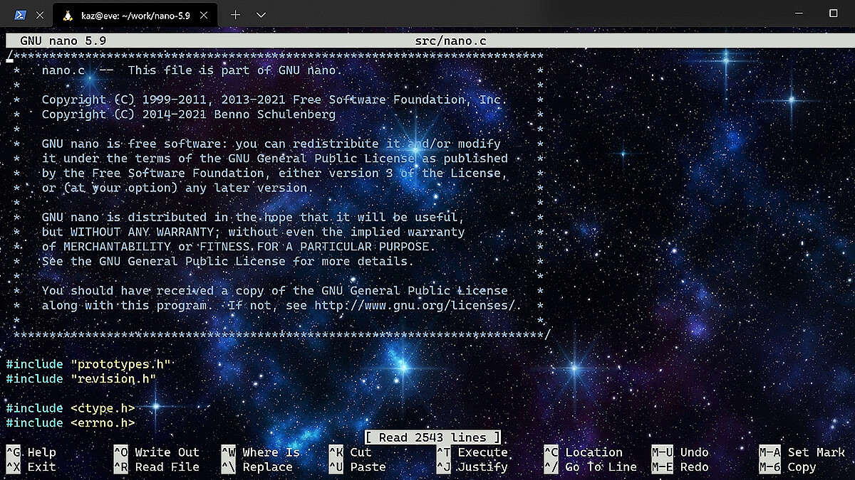 Gnu Nano バージョン5 9がリリース ライブドアニュース