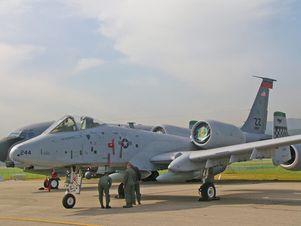 韓国の鳥山空軍基地に配備されていたA-10。2026会計年度にA-10を全機退役させるというアメリカ空軍の方針に則り、2025年にアメリカ本国へ撤収している（竹内 修撮影）