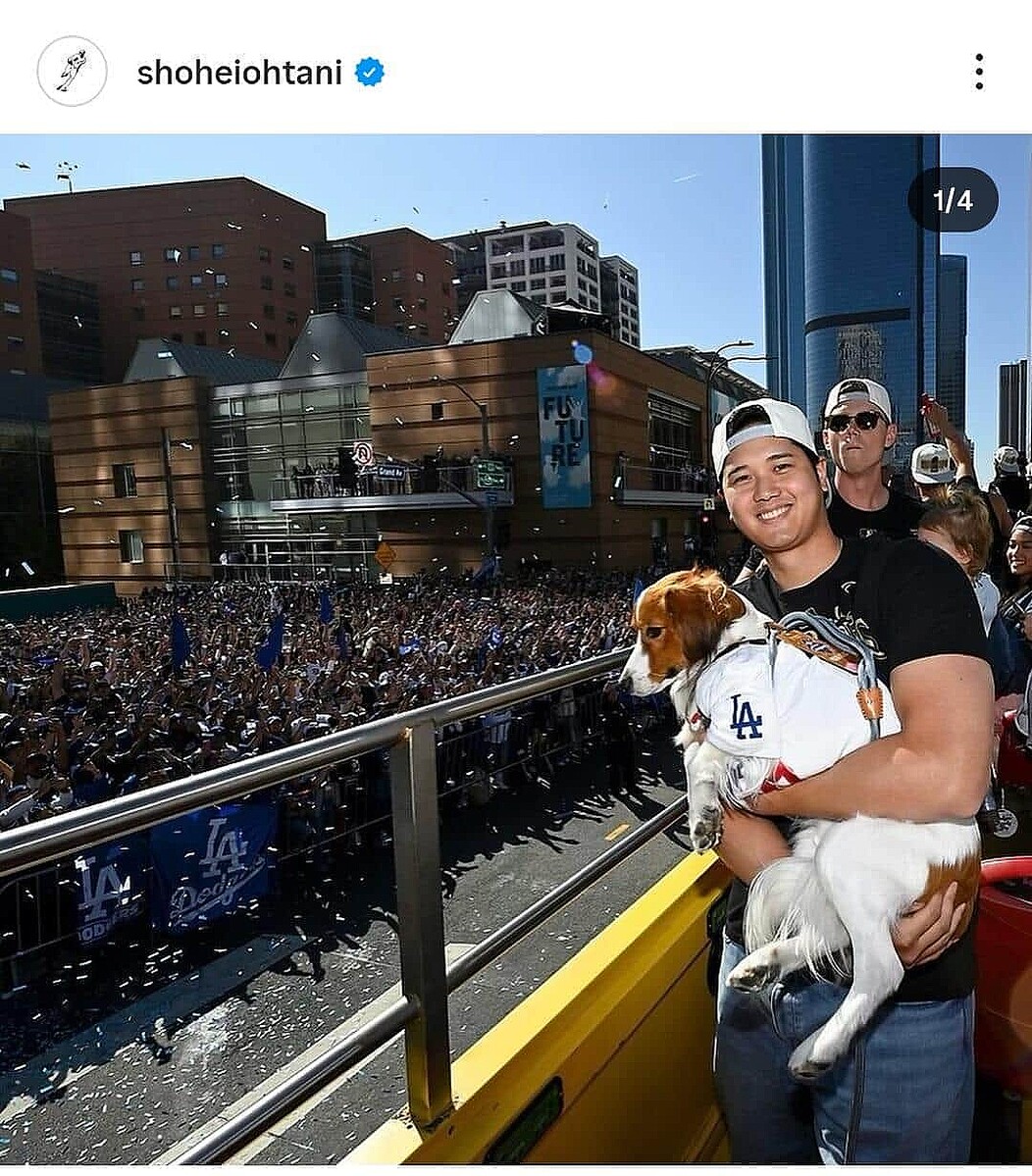 大谷翔平選手のインスタグラム(@shoheiohtani)より