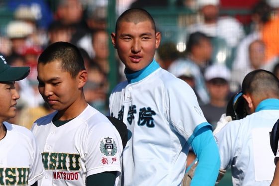 専大松戸戦は出場がなかった山梨学院・菰田陽生【写真:加治屋友輝】