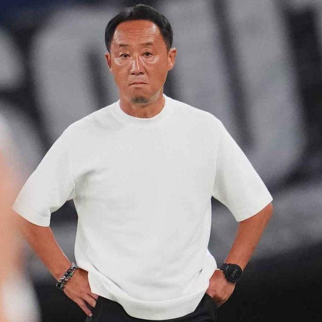 町田を勝利に導いた黒田監督。(C)SOCCER DIGEST