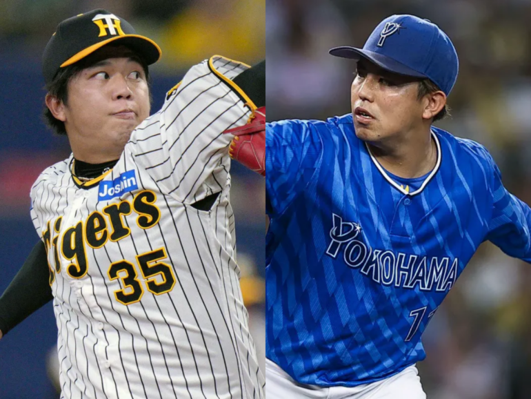 阪神・才木浩人、DeNA・東克樹 (C)Kyodo News