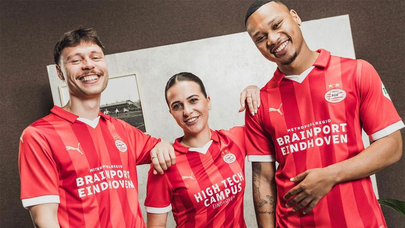 名門PSV、“110周年記念”の23-24新ユニ発表！異色の「オール赤