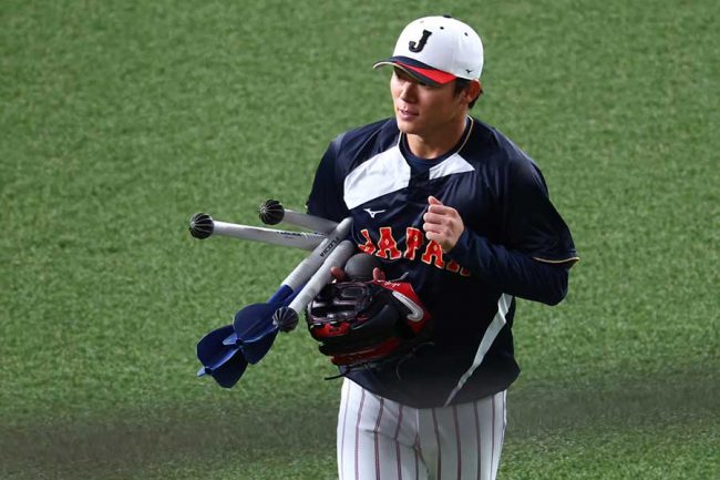 侍ジャパンに合流した山本由伸【写真： 加治屋友輝】